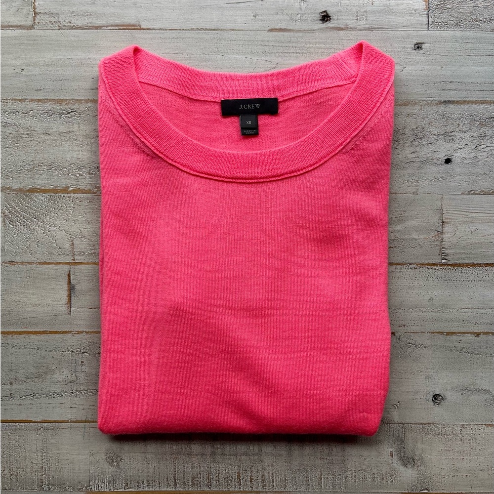 J crew women’s size XS bright orange merino wool sweater EUC , possibly NWOT